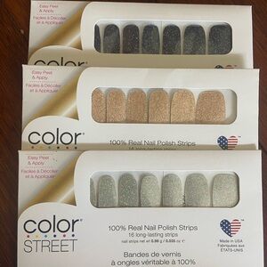 NWT: Color Street UNOPENED 3 sets moon River, Chelsea ya later, Fort Worth it